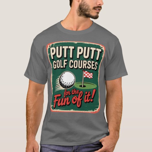 PuttBrockton, MA Retro Mini Golf T-shirt (Voorkant)