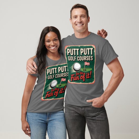 PuttBrockton, MA Retro Mini Golf  T-shirt (Unisex)