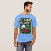 PuttBrockton, MA Retro Mini Golf  T-shirt (Voorkant volledig)
