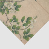 Puttende vogel van Zhang Ruoai Tissuepapier (Detail)