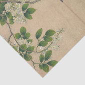 Puttende vogel van Zhang Ruoai Tissuepapier (Detail)