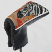 Putter cover Zebra Rock Painted Wild (3/4 voorkant)