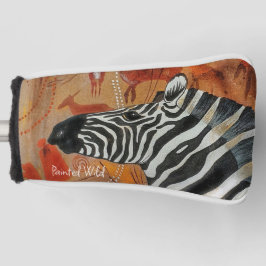 Putter cover Zebra Rock Painted Wild