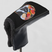 Putter Hoesje, Colobus in het wild geschilderd Golfheadcover (3/4 voorkant)