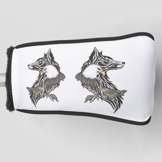 Putter Hoesje dierengidsen Golfheadcover (Voorkant)