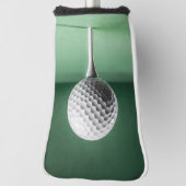 Putter Hoesje met wit Golfbalafbeelding Golfheadcover (Draai 90)