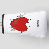 Putter Hoesje Red Heart Golfheadcover (Voorkant)
