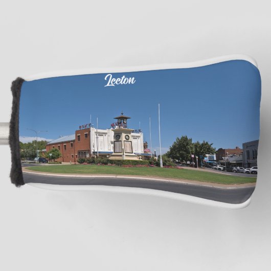 Putter Hoesje, wit Golfheadcover (Voorkant)