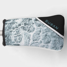 Putter Hoesje "Wood White-Turquoise"