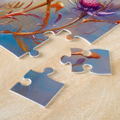 Putter in vlucht, impressionistische stijl legpuzzel (Zijkant)