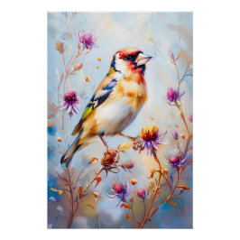 Putter in vlucht, Impressionistische stijl Perfect Poster