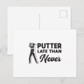 Putter laat dan nooit golfspeler briefkaart (Voorkant / Achterkant)