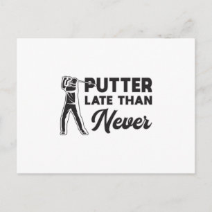 Putter laat dan nooit golfspeler briefkaart