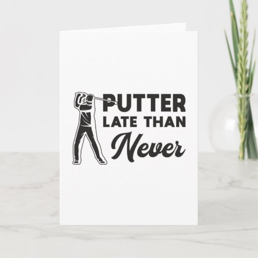 Putter laat dan nooit golfspeler kaart (Voorkant)