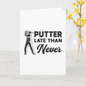 Putter laat dan nooit golfspeler kaart (Gele Bloem)
