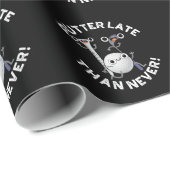 Putter later dan nooit grappige Golf Pun Dark BG Cadeaupapier (Rol Hoek)