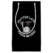 Putter later dan nooit grappige Golf Pun Dark BG Klein Cadeauzakje (Voorkant)