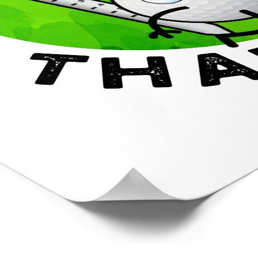 Putter later dan nooit grappige Golf Pun Poster (Hoek)