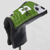 putter van de Europese Football Golfheadcover (3/4 voorkant)