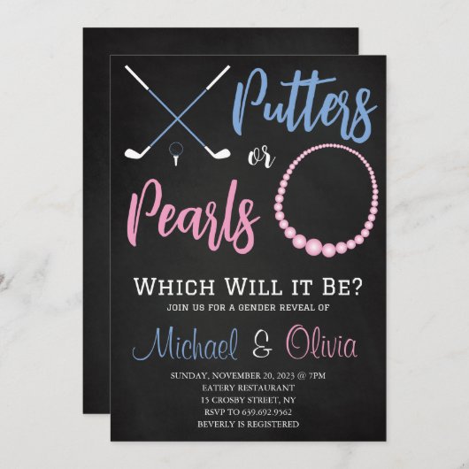 Putters of Parelaars Kaart (Voorkant / Achterkant)