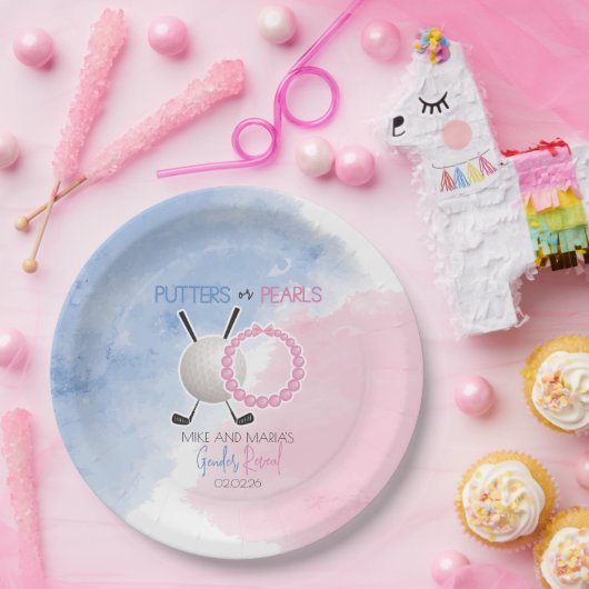 Putters of Parelaars Papieren Bordje (Feest)