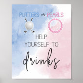 Putters of parels Help jezelf om drinken te tekene Poster (Voorkant)