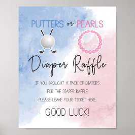 Putters of Parels luier verloting teken Poster
