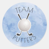 Putters of Parels onthullen genderfeest Ronde Sticker (Voorkant)