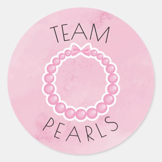 Putters of parels onthullen genderfeest ronde sticker (Voorkant)