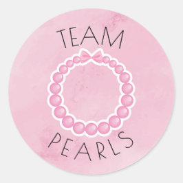 Putters of parels onthullen genderfeest ronde sticker