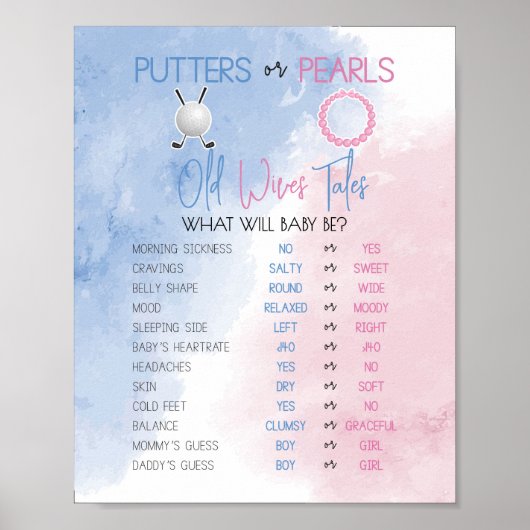 Putters of parels Oude vrouwen Verhalen Poster (Voorkant)