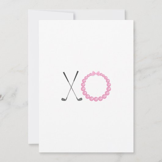 Putters of Pearls onthullen genderuitnodiging Kaart (Achterkant)