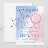 Putters of Pearls onthullen genderuitnodiging Kaart (Voorkant / Achterkant)