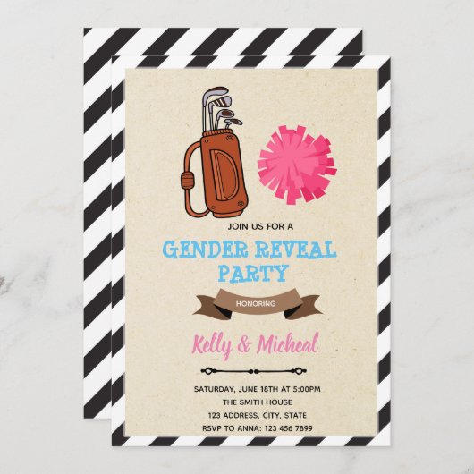 Putters of Pom Poms-kaart Kaart (Voorkant / Achterkant)