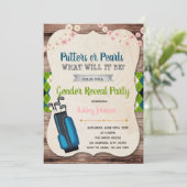 Putters or Pearls gender onthullen uitnodigingen (Staand voorkant)