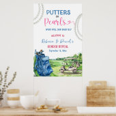 Putters or Pearls Gender Reveal Welcome Sign Poster (Keuken)