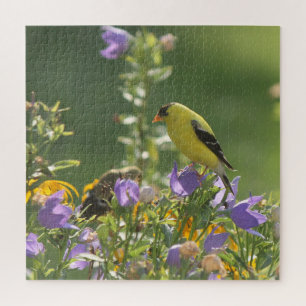Puttertje op een Bloem van een Grasklokje Legpuzzel