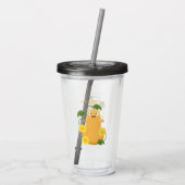 Puttertuinpompoen cartoon acryl drinkbeker (Achterkant)