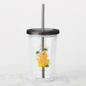 Puttertuinpompoen cartoon acryl drinkbeker (Voorkant)