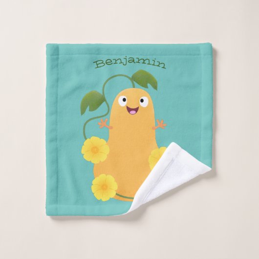 Puttertuinpompoen cartoon bad handdoek (Wasdoekje)