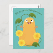 Puttertuinpompoen cartoon briefkaart (Voorkant / Achterkant)