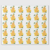 Puttertuinpompoen cartoon cadeaupapier (Vlak)