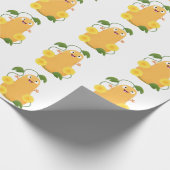 Puttertuinpompoen cartoon cadeaupapier (Hoek)