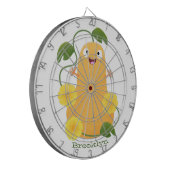 Puttertuinpompoen cartoon dartbord (Voorkant Links)