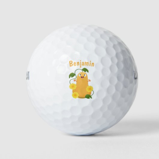 Puttertuinpompoen cartoon golfballen (Voorkant)