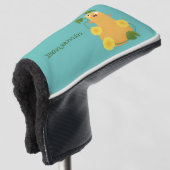 Puttertuinpompoen cartoon golfheadcover (3/4 voorkant)