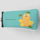 Puttertuinpompoen cartoon golfheadcover (Voorkant)