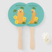 Puttertuinpompoen cartoon handwaaier (Voorkant en achterkant)