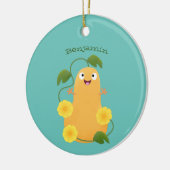 Puttertuinpompoen cartoon keramisch ornament (Links)