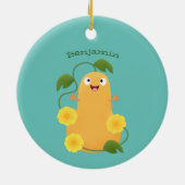 Puttertuinpompoen cartoon keramisch ornament (Achterkant)